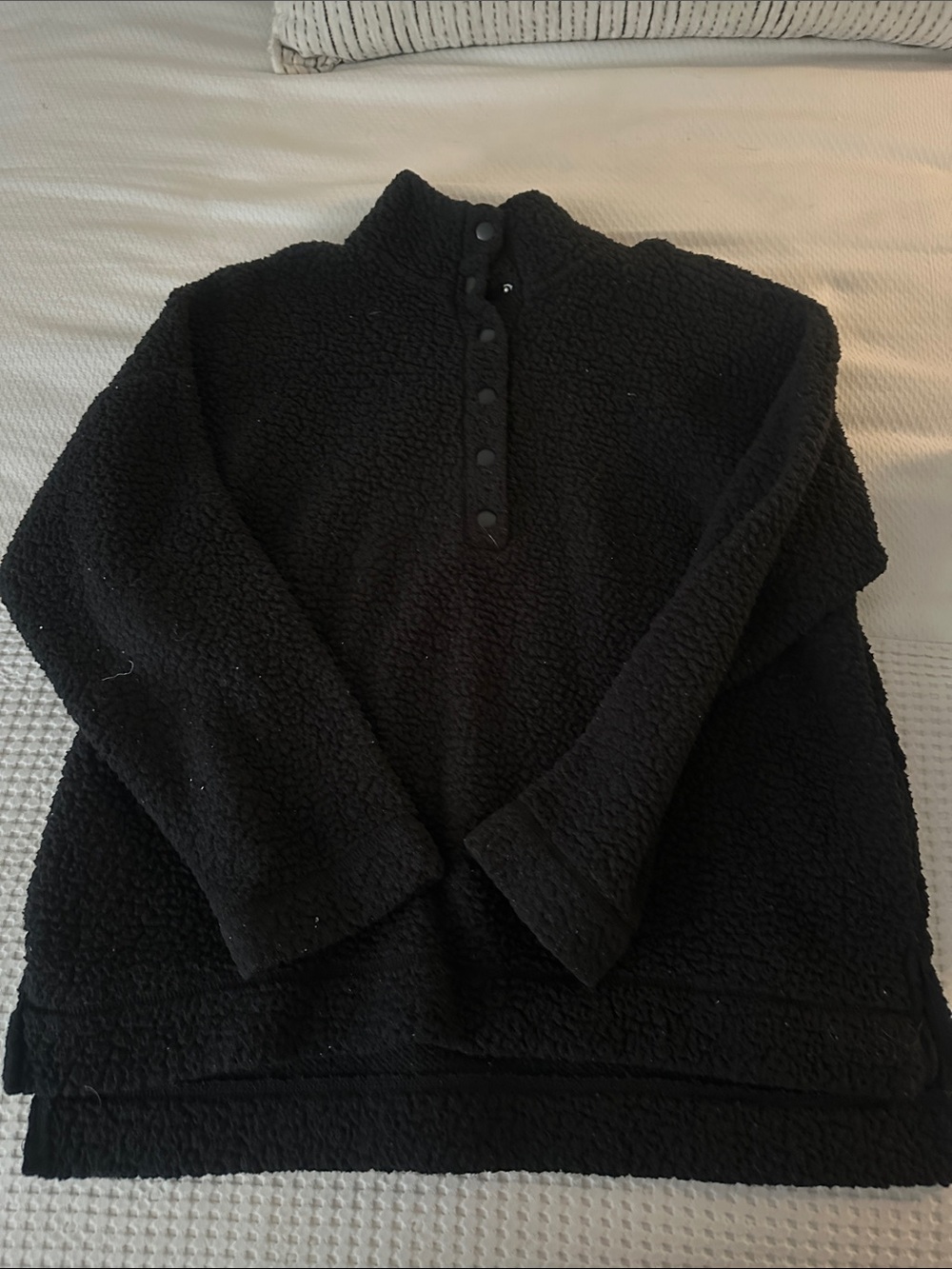 Aerie Black Sherpa Pullover
